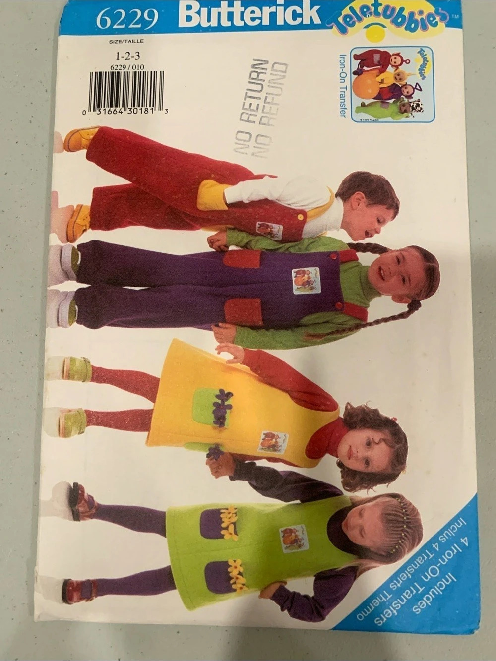 Butterick 6229 Teletubbies Costume Pattern